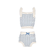 Set Elara Top + Bloomer Natural & Blue heaven