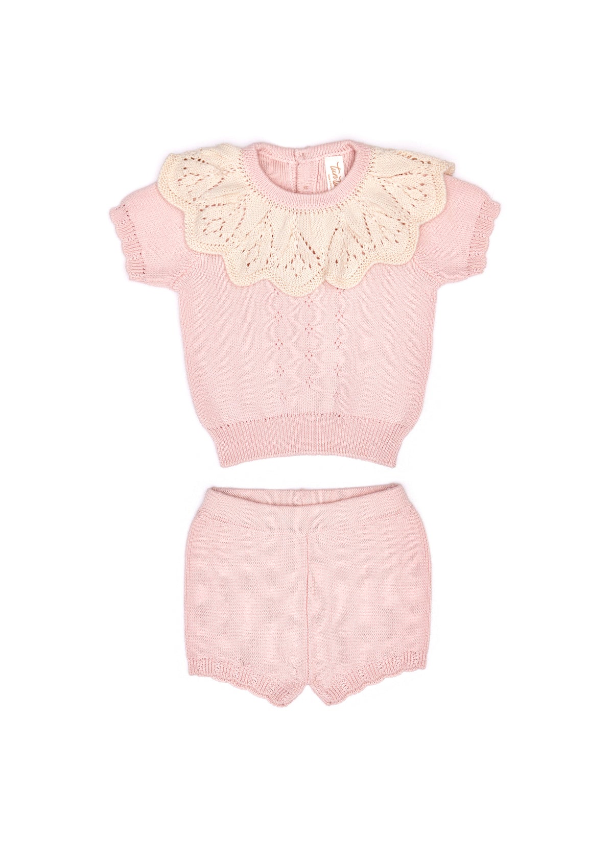 Set Rose Top + short Crystal pink & natural