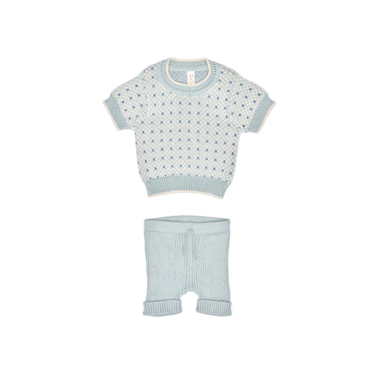 Set Oscar Top + short Light blue