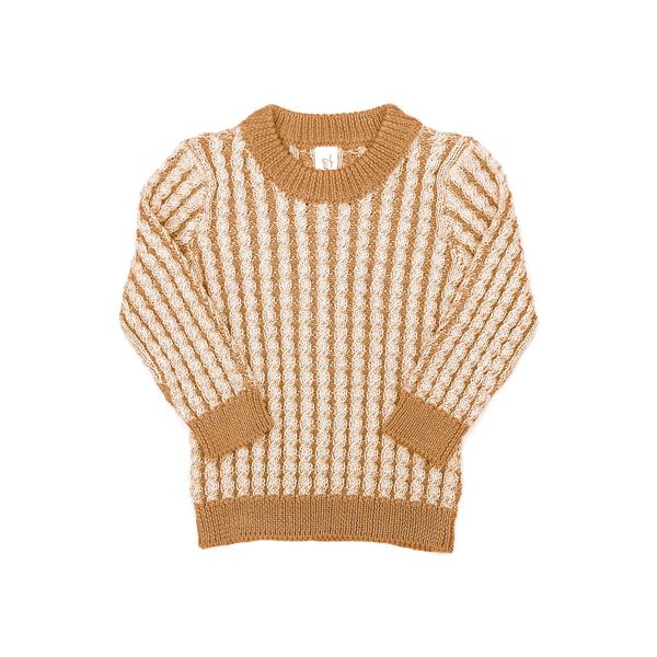 Sweater Dominique Pima Cotton Dark beige & natural