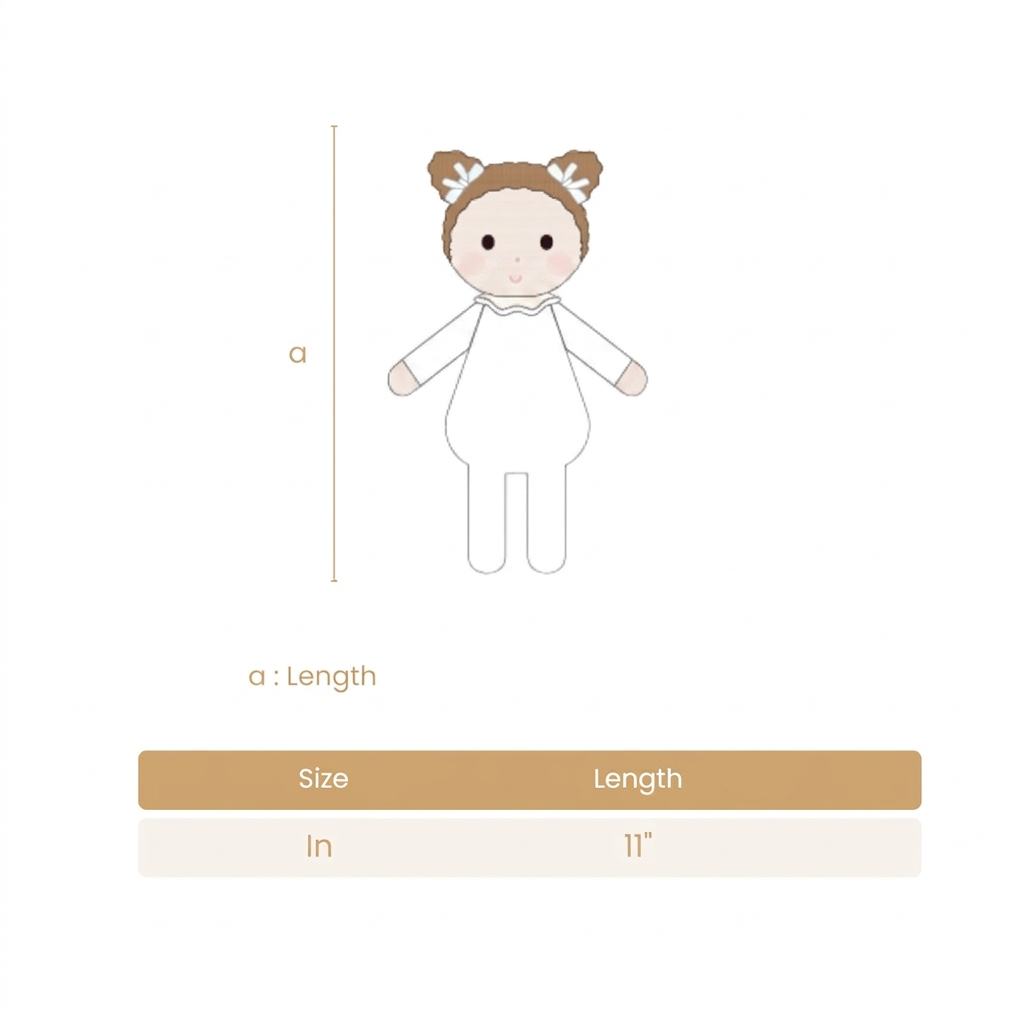 Baby Emily doll natural - 11"