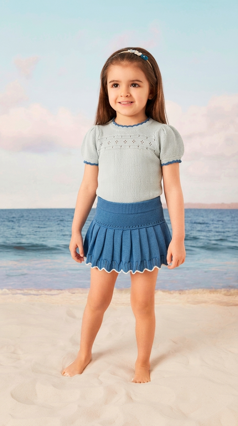 Set Mary top + skirt Light blue & blue heaven