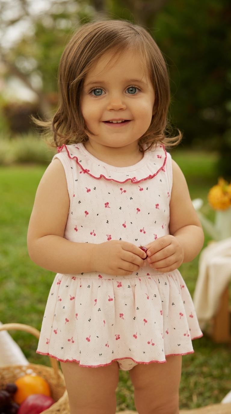Rafa romper Violet little cherries