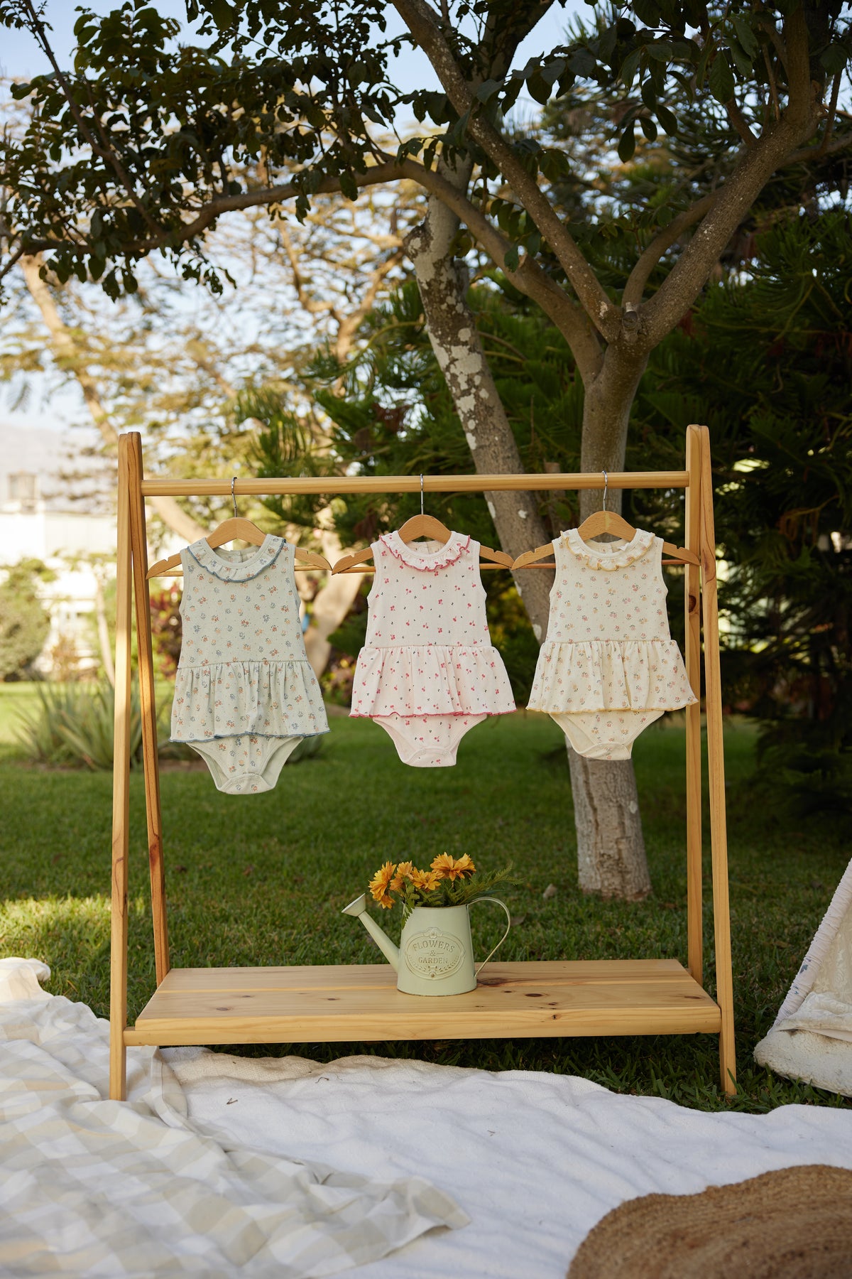 Rafa romper Natural flowers