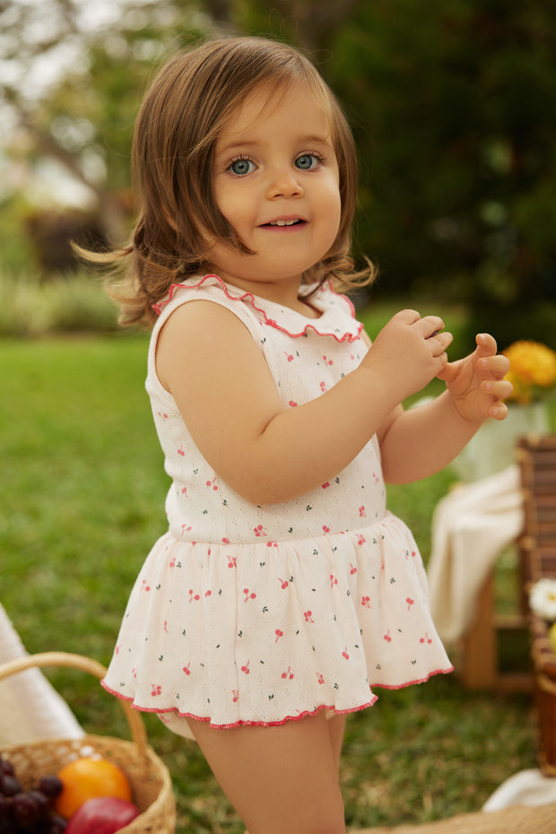 Rafa romper Natural little cherries