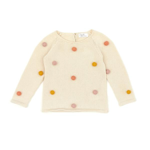 POMPON SWEATER NATURAL