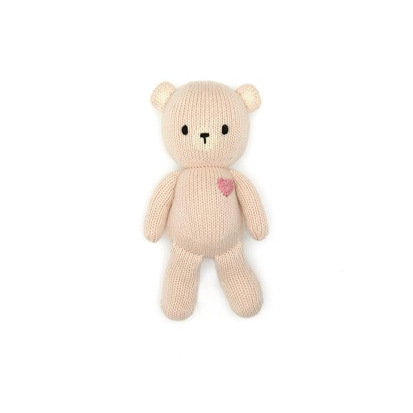 BABY BEAR WITH HEART 8" pink