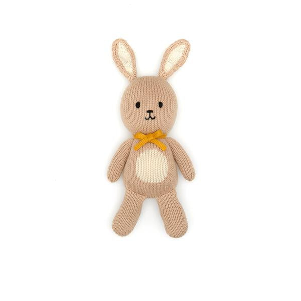 BABY BUNNY BOY 8" BEIGE & YELLOW