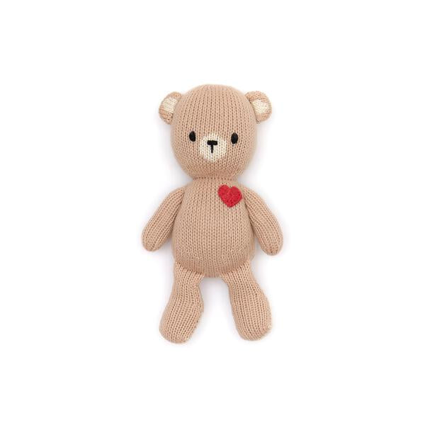 BABY BEAR WITH HEART 8" beige