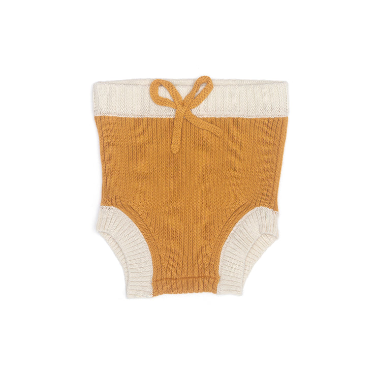 MUSTARD & NATURAL KNITTED BLOOMER