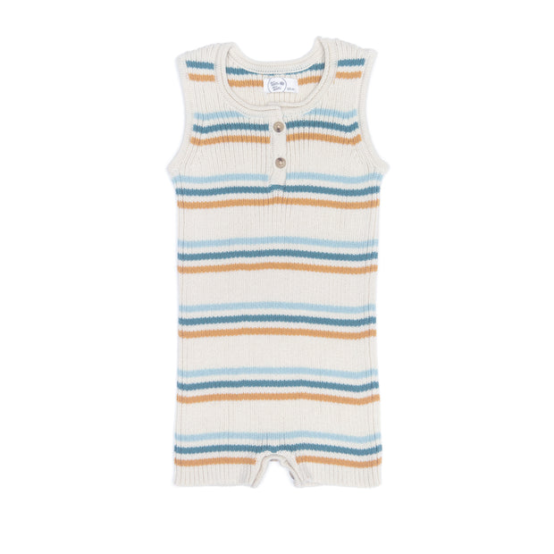BLUE & GREEN STRIPPED ROMPER