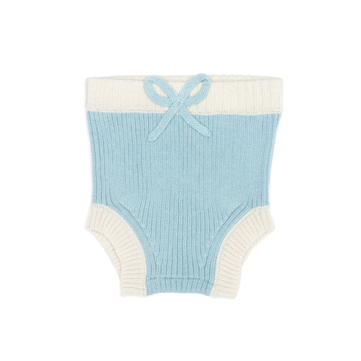 BLUE & NATURAL KNITTED BLOOMER