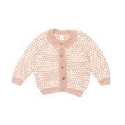 LILY CARDIGAN Shell pink & natural