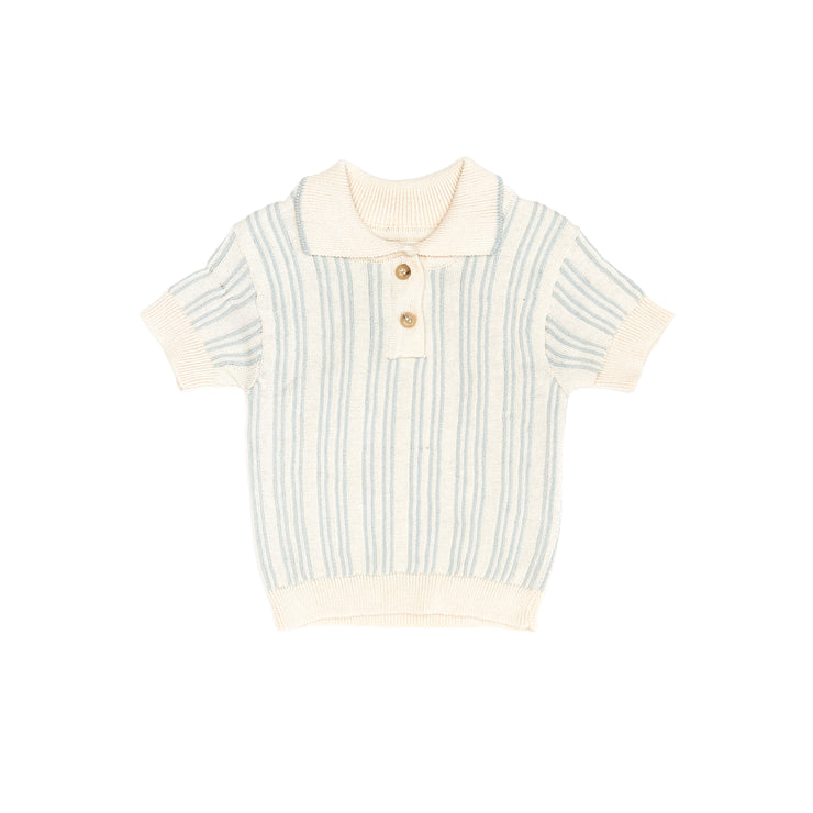 JOE TOP Light blue & natural
