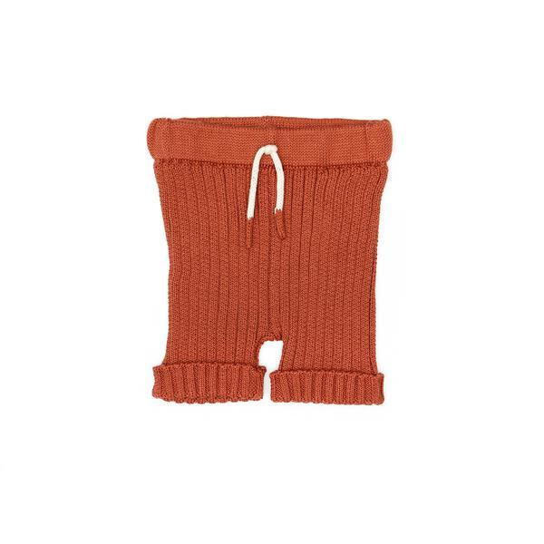 KNITTED SHORT Terracota Solid