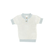 JAKE TOP Light blue & natural