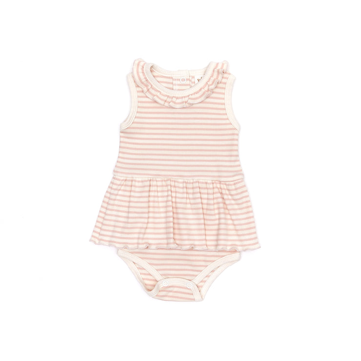 CAMILA BODYSUIT Shell pink stripes