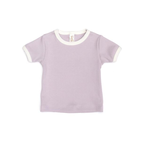 T- SHIRT Lilac & natural