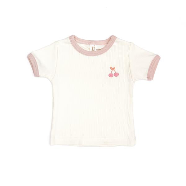 T- SHIRT Natural & shell pink