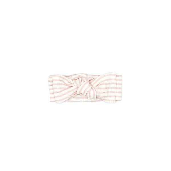 RIBBED HEADBAND Shell pink stripes