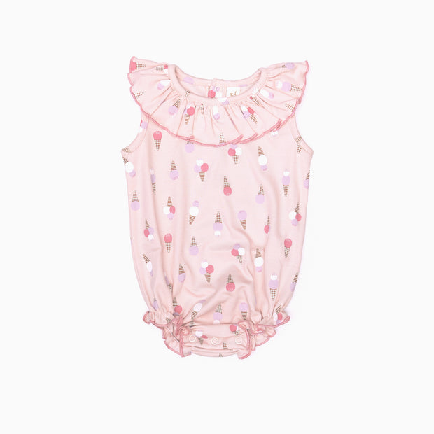 ruffle onesie Pink ice cream