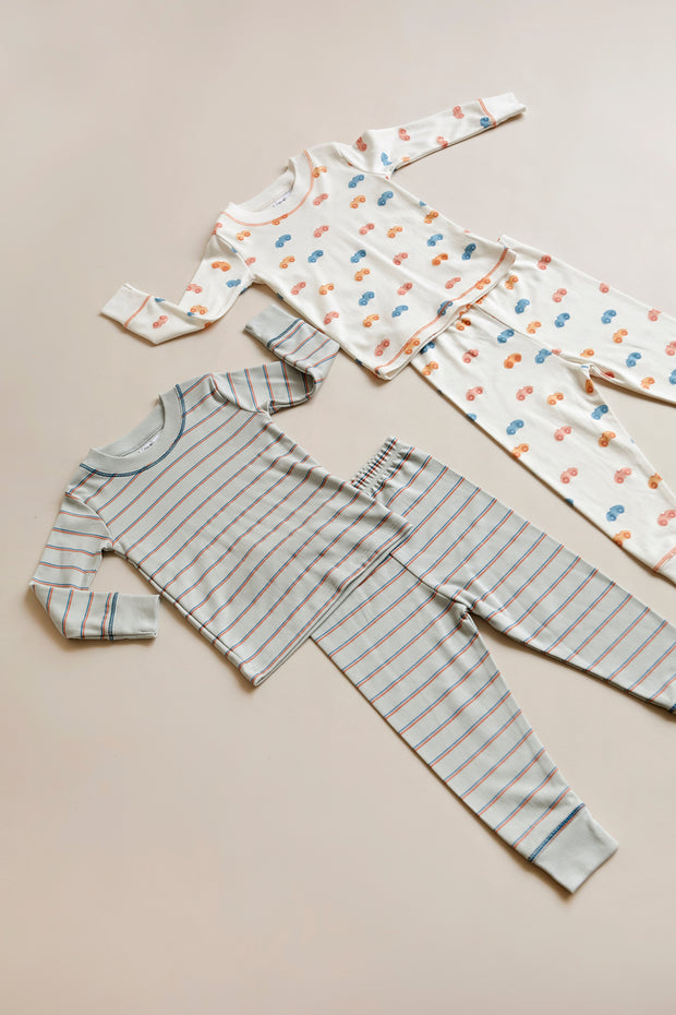 PAJAMA NATURAL & SHELL PINK STRIPES