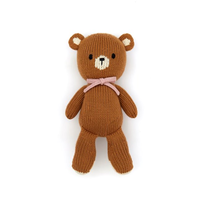 The Baby bear 8.5" tobacco & pink