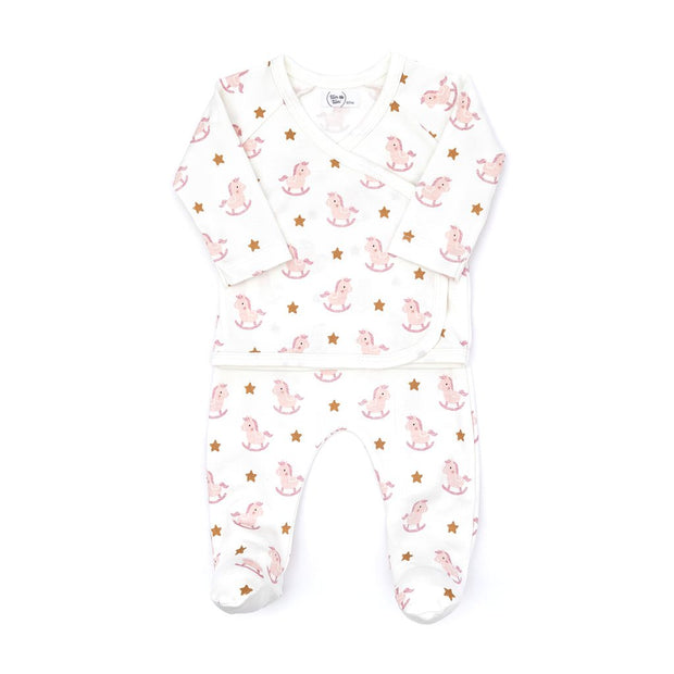 KIMONO SET NATURAL & SHELL PINK PONY
