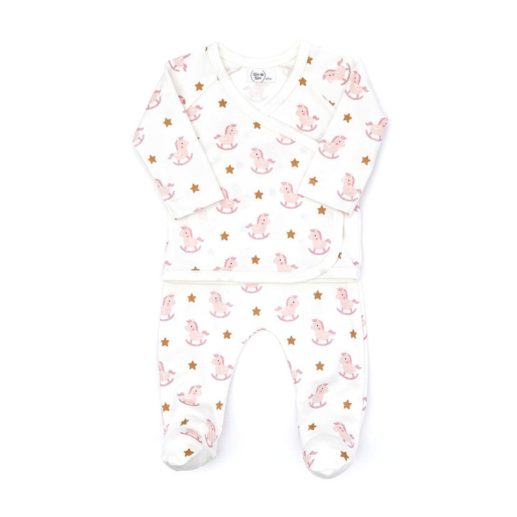 KIMONO SET NATURAL & SHELL PINK PONY