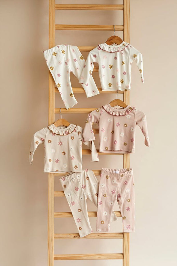RUFFLE SET SAND FLOWER