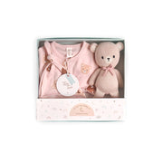 FOOTIE & BABY BEAR SET + BOX Pink bears