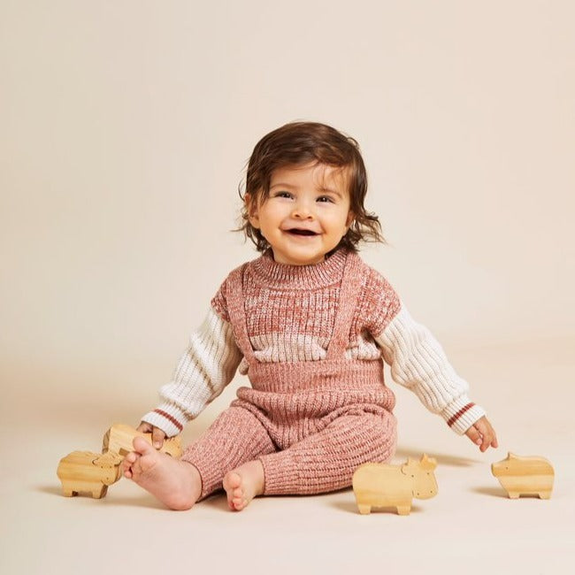SUSPENDER PANT GOLD MARL