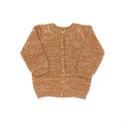 BUBBLE CARDIGAN TOBACCO MARL