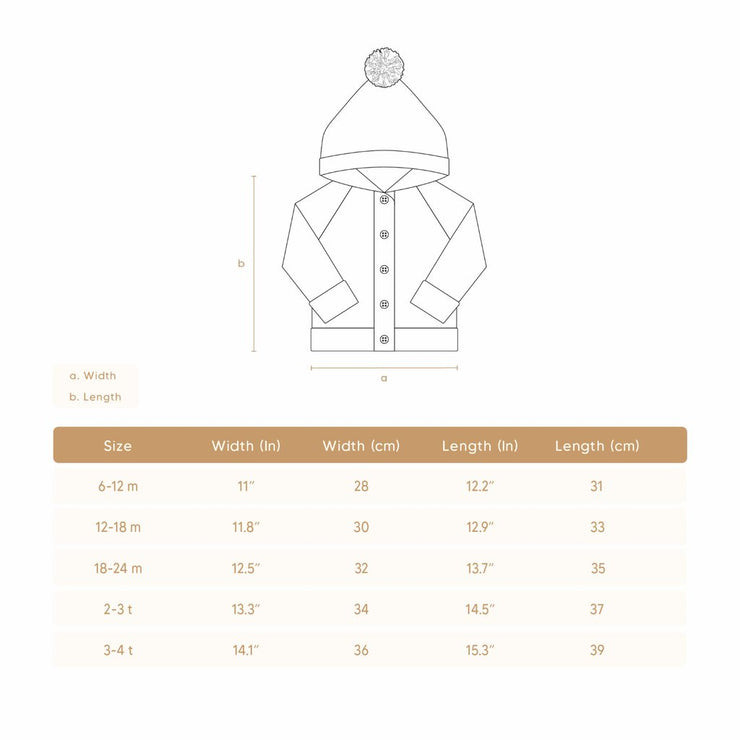 HOODED CARDIGAN MAUVE MARL