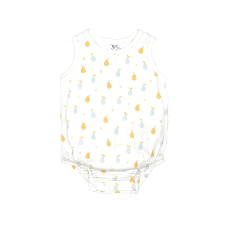 SLEEVELESS BUBBLE BODYSUIT NATURAL PEAR
