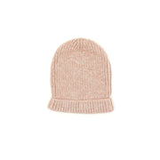 RIBBED BEANIE SILVER PINK MARL