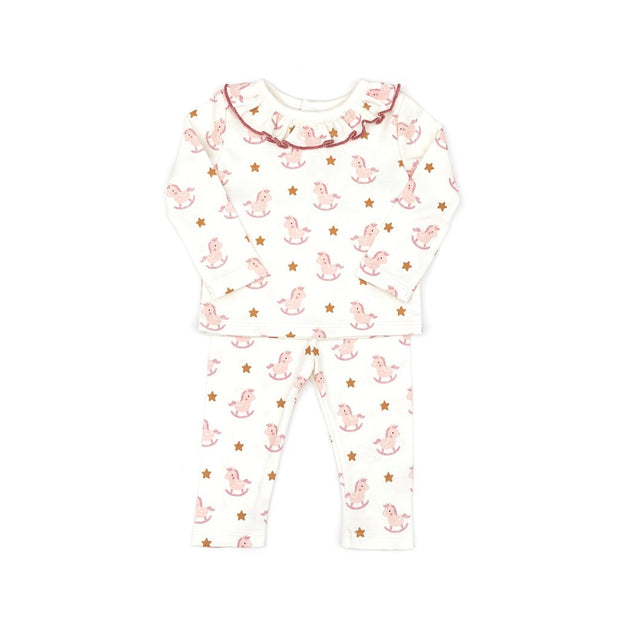 RUFFLE SET NATURAL & PINK PONY