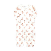 CONVERTER GOWN NATURAL & PINK BEARS