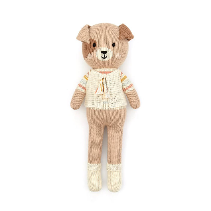 Max the Dog 15" natural, light blue, salmon, marigold