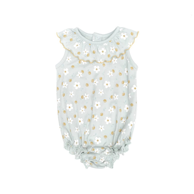 RUFFLE BODYSUIT LIGHT BLUE FLOWER