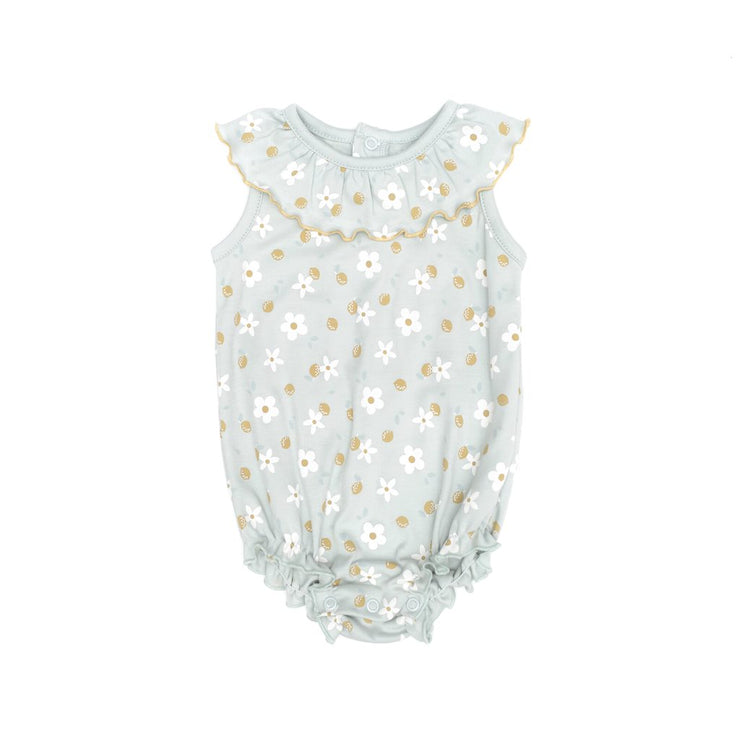 RUFFLE BODYSUIT LIGHT BLUE FLOWER