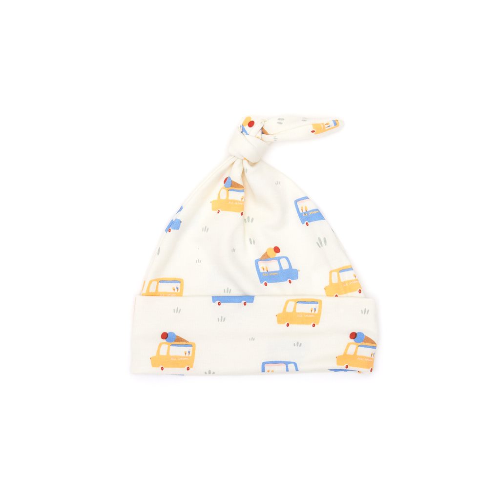 Knot hat Natural cars - pima cotton