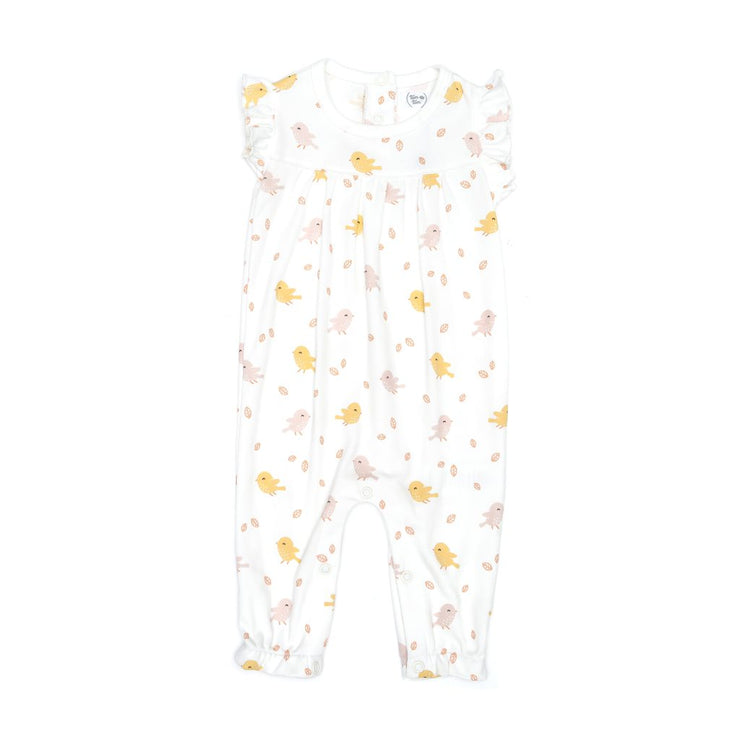TANIA ROMPER NATURAL & PINK BIRD