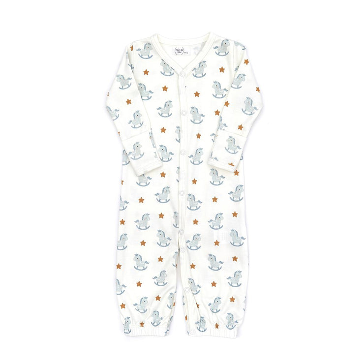 CONVERTER GOWN NATURAL & LIGHT BLUE PONY