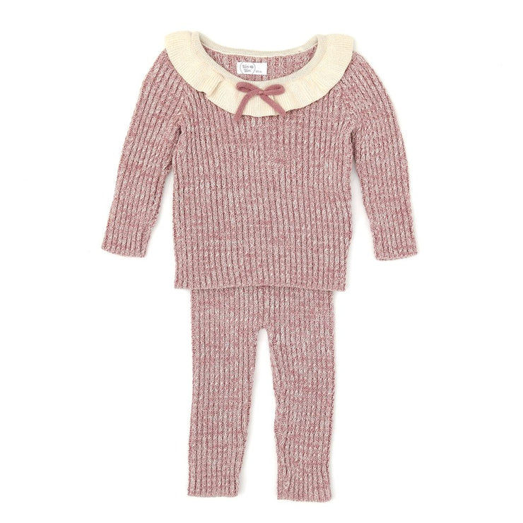 ANTONIA KNITTED SET MAUVE MARL