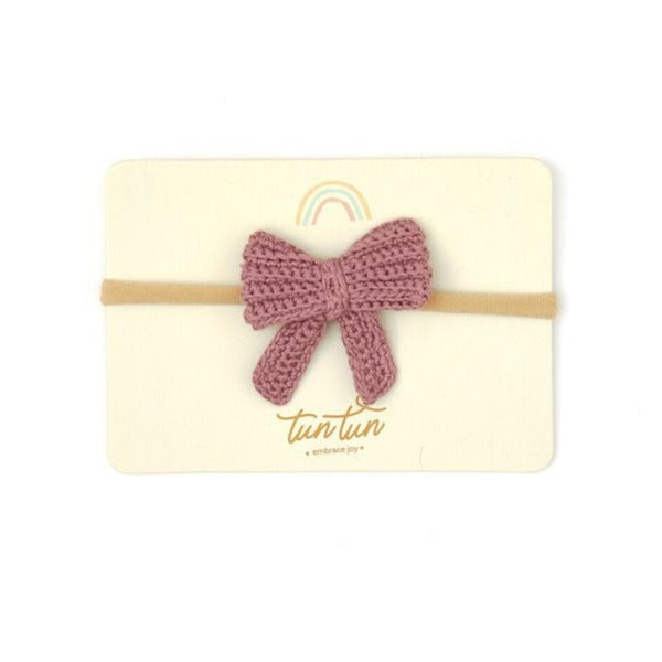 BOW HEADBAND MAUVE