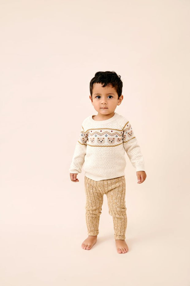 KNITTED LEGGIN MAUVE MARL