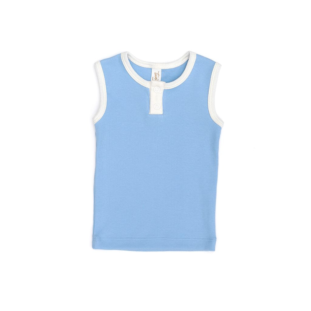TANK TOP Blue & natural