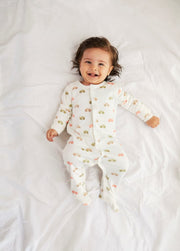 SNAPS FOOTIE NATURAL & LIGHT BLUE PONY