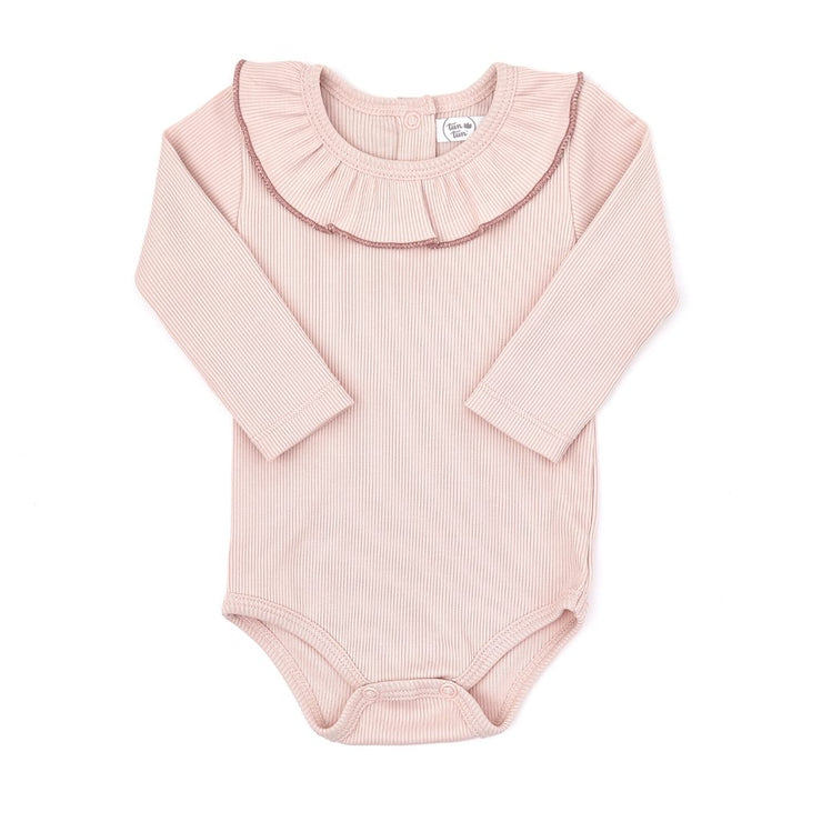 Ruffle Bodysuit Shell pink